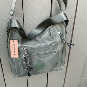 BearPaw Olive Green Nylon Crossbody/Shoulder Bag NWT